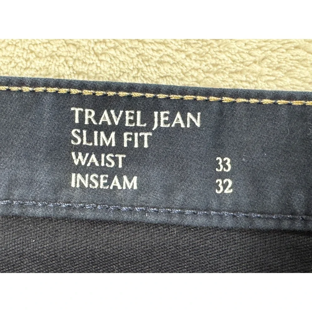 Banana Republic Mens Travel Jean Slim Fit Navy Blue Pants 33x32 Meas: 34x30.5